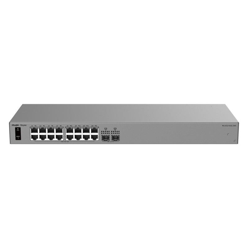 Ruijie Switch Gestionable L2 RG-ES216GC2MS 18P 16x RJ45 GB 2XSFP 2.5GE Gestion Nube