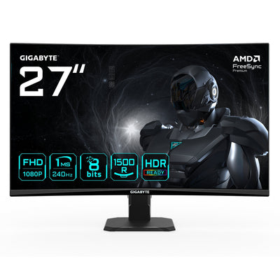 Gigabyte Monitor Gaming GS27FC2 Curved 27 FHD - 1920 X 1080, 240HZ, 1MS, 350 Cd/M², Hdr Ready, HDMI 2.0, Displ — image 1