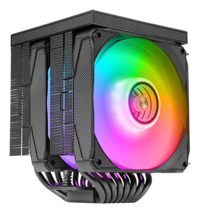 Mars Gaming Refrigeración CPU A-rgb Mcpu-lcd Pro Black LCD / 120MM ARGB / 6 Heatpipes / Tdp 300W / Intel & AMD — image 1