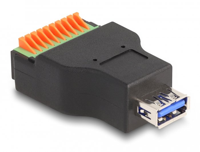 Delock USB 3.2 Gen 1 Type a Connector Female a Terminalblock Adapter With Pulsador