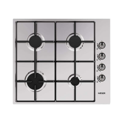 Haeger PG-4GI.008A Hobs Steel Inoxidable Integrado 60CM Encimera Gas 4 Zona(s) — image 1