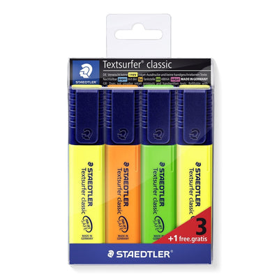 Staedtler Textsurfer Classic 364 Pack 4 Marcadores Fluorescentes - Secado Fast - Trazo 1 - 5MM Aprox - Colours — image 1