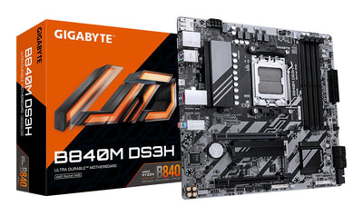Gigabyte Motherboard B840 AM5 microATX DDR5 M.2 2.5GBE HDMI DisplayPort RAID — image 1