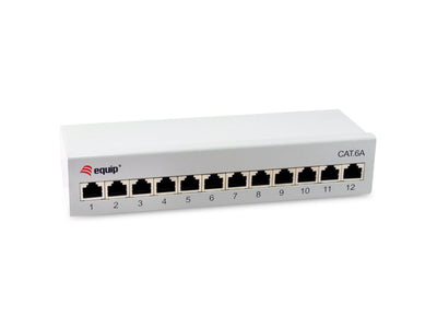 Equip Patchpanel 12x RJ45 CAT.6A FTP 1HE Premium Grey Claro — image 1