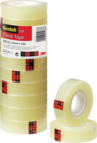 Scotch Pack 10 Cintas Adhesivas 15MM X 33M - Transparent — image 1