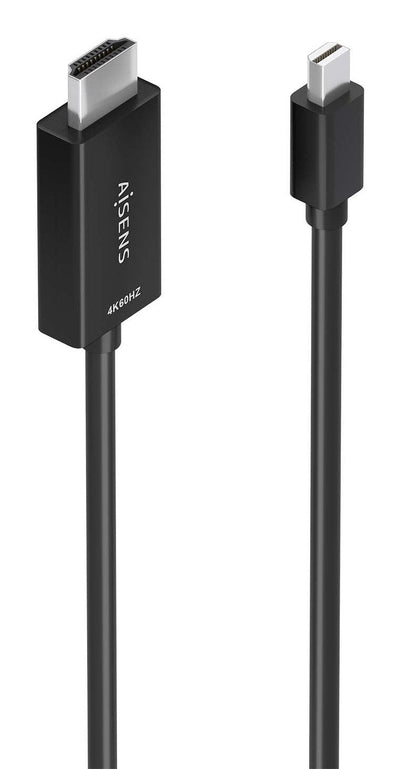 Aisens Cable Converter Mini DP a HDMI 4K@60HZ, Mini DP/M-hdmi/M, Black 0.6M — image 1
