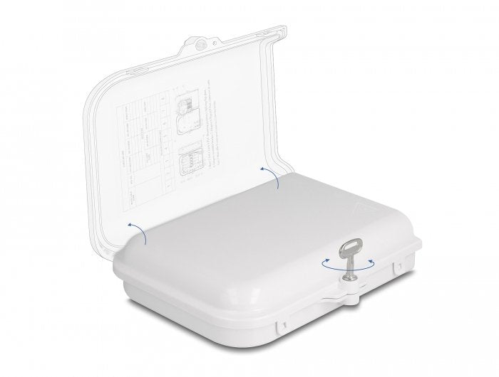 Lwl Box Distribuidora Indoor And Outdoor IP65 Resistant Water With Lock 8 Port White