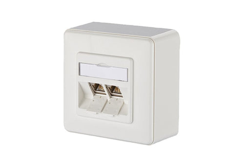Metz Connect E-dat Módulo 2 Port Ap CAT.6A, White Puro — image 1