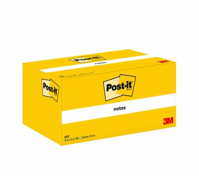 Post-it Pack 12 Blocs 100 Notas Adhesivas Reposicionables - Forma Rectangular - 38X51MM - Yellow Claro — image 1