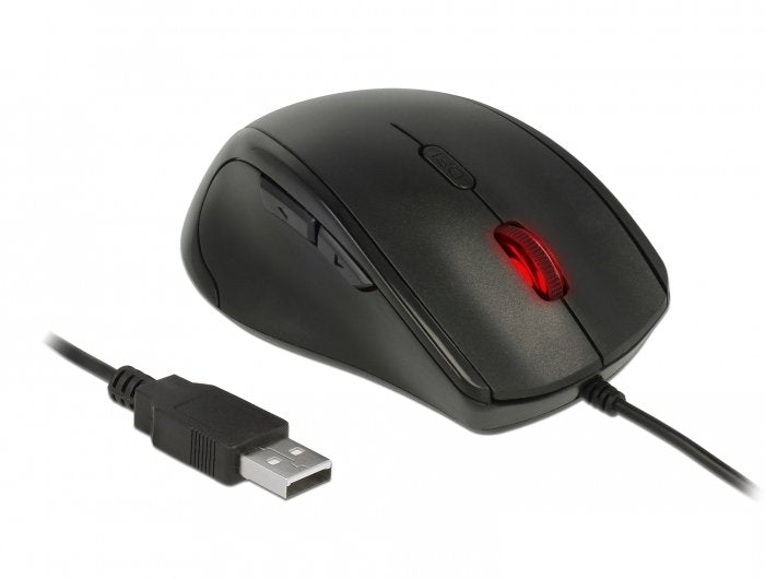 Mouse Delock 12548 Izquierda USB Type a Óptico 2400 DPI