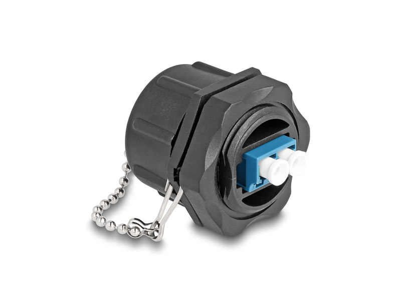 Delock 87886 Connector Recessed Fibre Optic Lc Duplex a Lc Duplex With Cover Protectora Monomodo IP68 Resistan