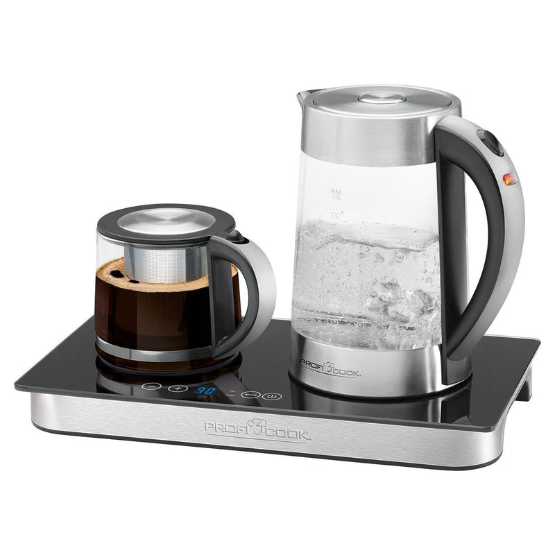 Proficook Kettle Water PC-tks 1056 1,7 L Black Steel Inoxidable, Transparent