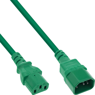 Inline Prolongación Cable Power , C13 a C14, Green 2M — image 1