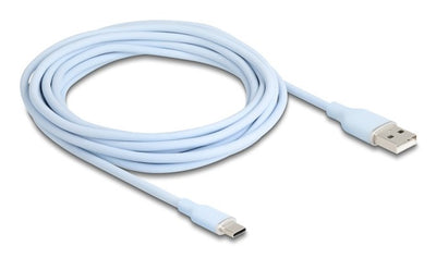 Delock 81224 USB Cable 2.0 USB Tipo-a Male a USB Type-c™ Male 4M Blue Silicone — image 1