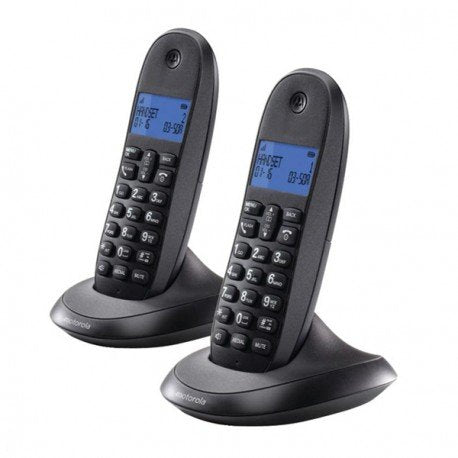 Motorola Telef. Wireless Dect Digital C1002LB + Duo/Grey Red/Screen Retroiluminada/Hands Libres 107C1002GW