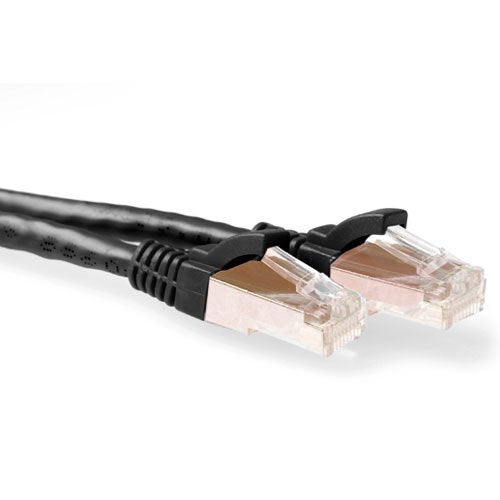 Black 7 Meter SFTP CAT.6A Patch Cable Snagless With RJ45 Connectors