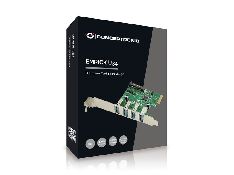 Conceptronic Controladora Pci Express 4 Ports USB 3.0 Emrick U64
