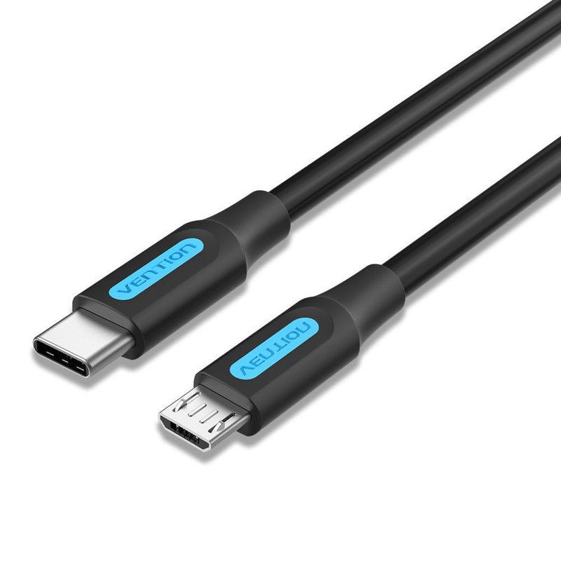 Vention USB Cable 2.0 Type-c Covbg USB Type-c Male Microusb Male 1.5M Black