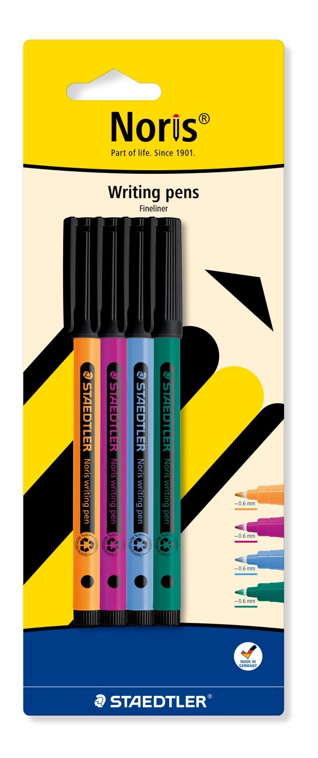 Maedtler Fineliner Noris Writing Pen, 4M Bk