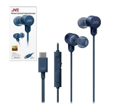 JVC Headphones HA-FR29UC Blue With USB Cable -c™ Microphone And Remote Control — image 1