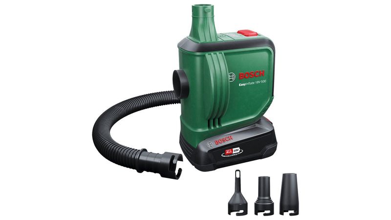 Bosch Pump Air Wireless Easyinflate 18V-500, 18VOLT Green/Black Battery Li-ion 2.0AH, Power For All Alliance