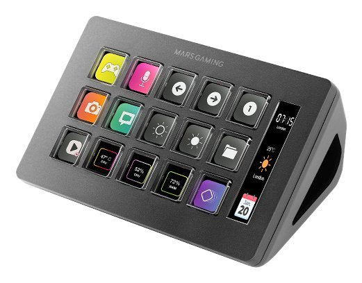 Mars Gaming Stream Deck Slim Msd-one 15 Keys LCD Black