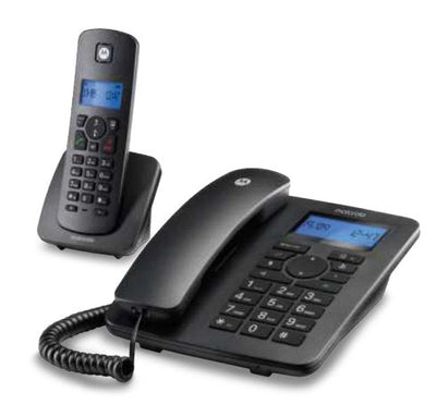 Motorola C4201 Black Combo Phone Fixed And Phone Wireless — image 1