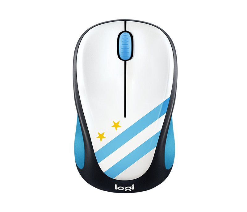 Logitech Wireless Mouse M238 Fan Collection Argentina, Range 10 METROS,1000DPI,3 Buttons Receptor USB,1XAA