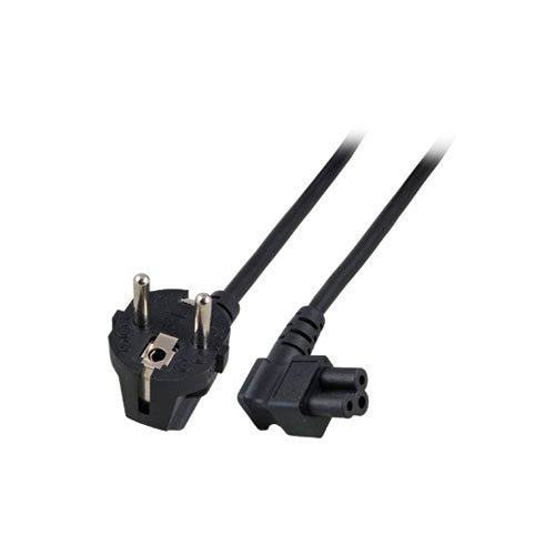 Powercord Mains Connector Schuko Cee 7 Male (angled) - C5 (angled) IEC 60320 Black 5M