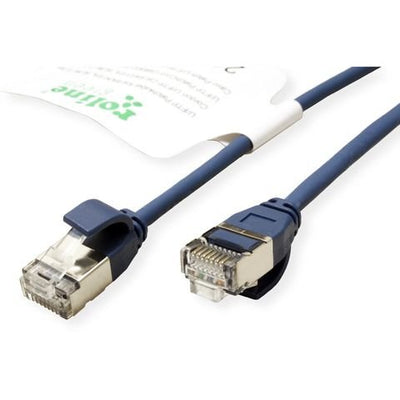 Roline Green U FTP Network Cable CAT.6A (class Ea), Lsoh, Slim, Blue 1,5M — image 1