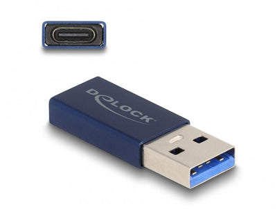 Delock 60049 Adapter USB 10Gbps USB Tipo-a Male a USB Type-c™ Activa Female Blue — image 1