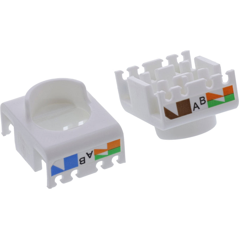 Inline 8 Pieces Pack Jack Keystone RJ45, Blindado, CAT.6A, Grey