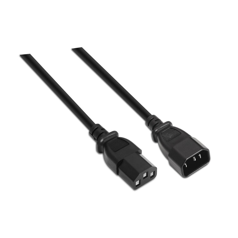 Aisens Cable Power CPU - C13/H-C14/M - 1.50M - 100% Cobre Puro AWG18 - Black