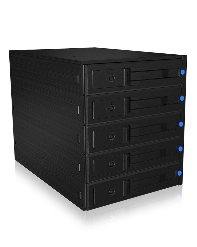 Icy Box Backplane, 5X SATA 3,5 HDD 3X 5,25 Schacht, Hot Swap, Without Tray