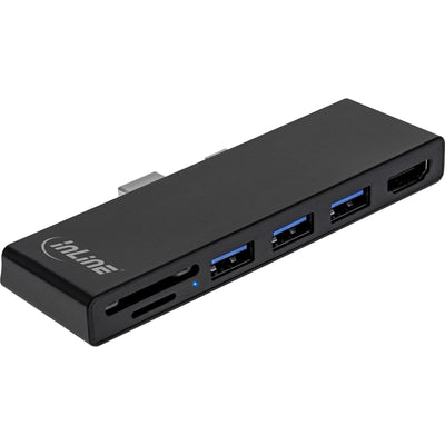 Inline Multihub, Surface Pro 4/5/6, 3 Ports USB 3.2 Type a Female HDMI 4K, Card Reader, Black — image 1