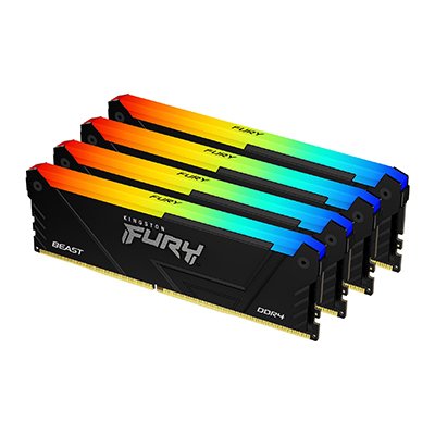 Kingston Memory Fury DIMM DDR4 128GB 3200 (4X 32GB) KF432C16BB2AK4/128, Beast Rgb, Intel Xmp KF432C16BB2AK4/12 — image 1