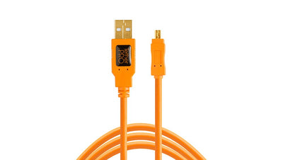 Tether Tools CU8015-ORG USB Cable 4,6M USB 2.0 USB a Mini-usb B Orange — image 1