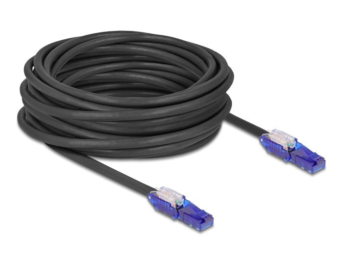 Delock RJ45 Network Cable CAT.6 UTP With 180° Winkelbaren Connectors Male Black 10M