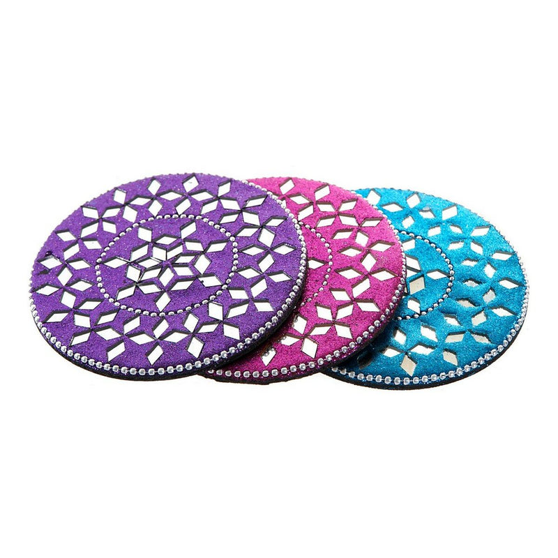 Coasters DKD Home Decor Aluminium MDF Wood (3 pcs)