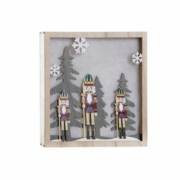 Wall Decoration DKD Home Decor Nutcracker MDF Wood (2 pcs) (30 x 4.5 x 30 cm)