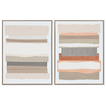 Canvas Home ESPRIT Pinewood Canvas 62 x 4,5 x 82 cm 62,3 x 4,5 x 82,3 cm