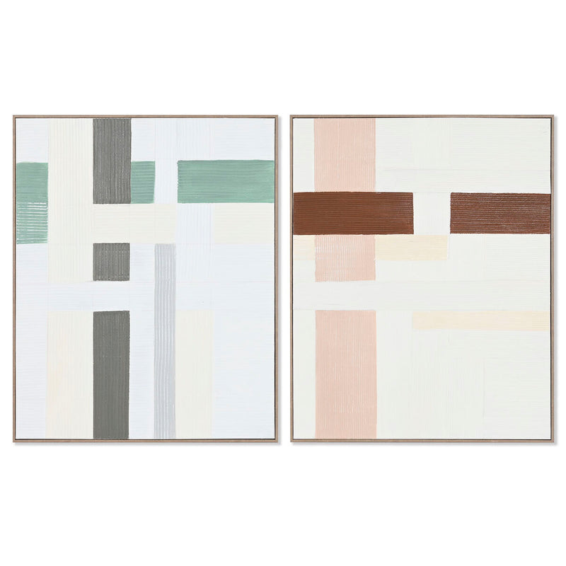 Canvas Home ESPRIT Pinewood Canvas 82 x 4,5 x 102 cm 82,2 x 4,5 x 102 cm