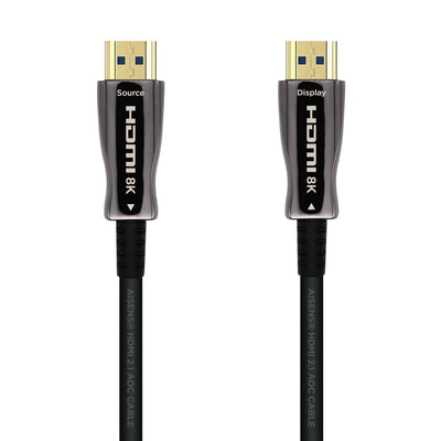 Aisens HDMI Cable V2.1 Aoc Ultra High Speed / Hec 8K@60HZ 4K@120HZ 4:4:4 48Gbps, a/m-a/M, Black 60M — image 1