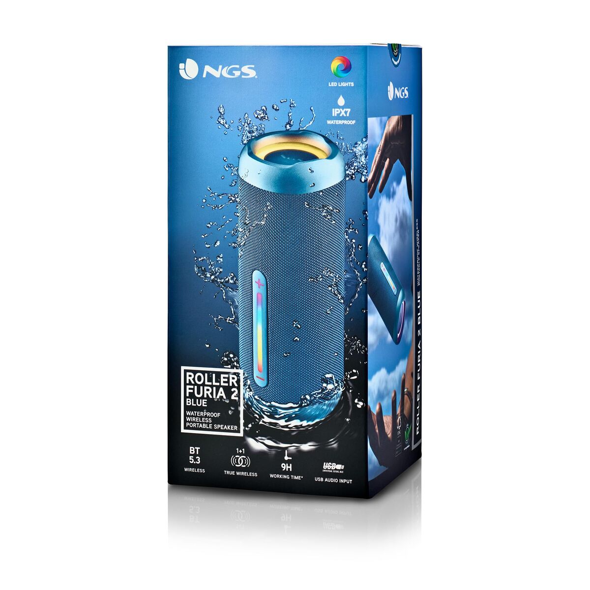 Ngs Portable Bluetooth Speakers Ngs Roller Furia 2 Blue Blue 15 W