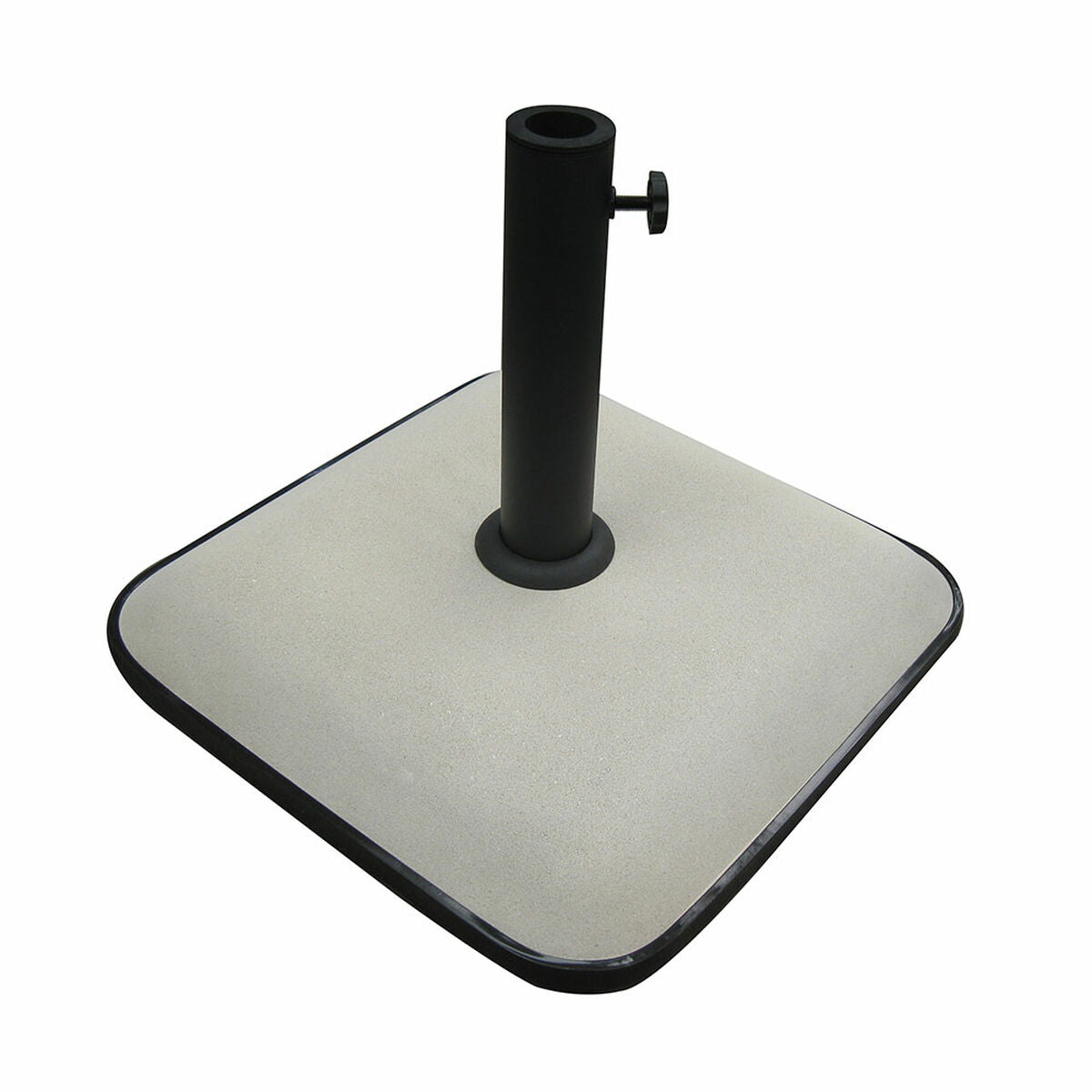 Marbueno Square Umbrella Base Concrete 45X45X7.3 Cm 25Kg White Garden Pool 10459
