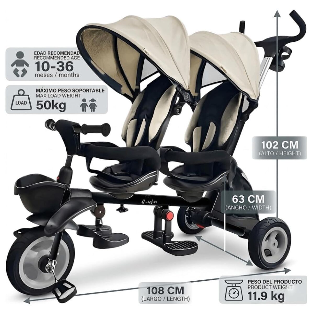 Tricycle Ociotrends Twinned (Refurbished D)
