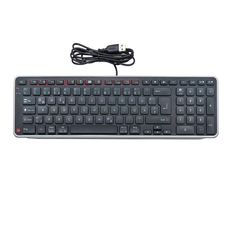 Contour Balance Keyboard Wired De-layout Black/Silver Retail