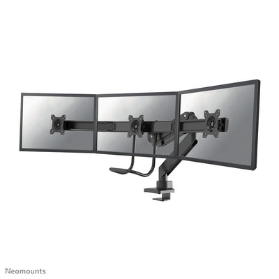 Newstar Monitor Triple-deskmount With Crossbar 17-24INCH Full Motion Gasspring Tilt Rotate Swivel Grommet/Clam — image 1