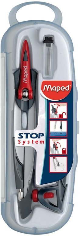 Maped Compás Stop System With Adapter Case 3 Pieces