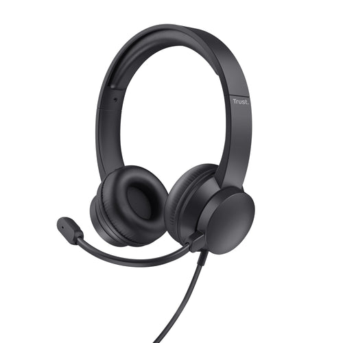 Trust Headphones HS-201 USB With Microphone USB Black — image 1
